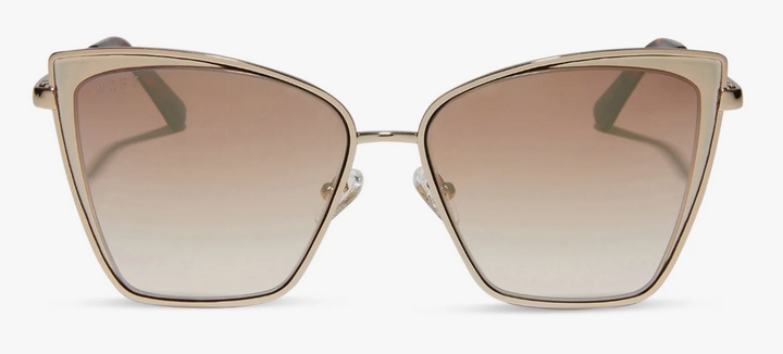 DIFF- Becky Gold + Flash Brown Sunglasses