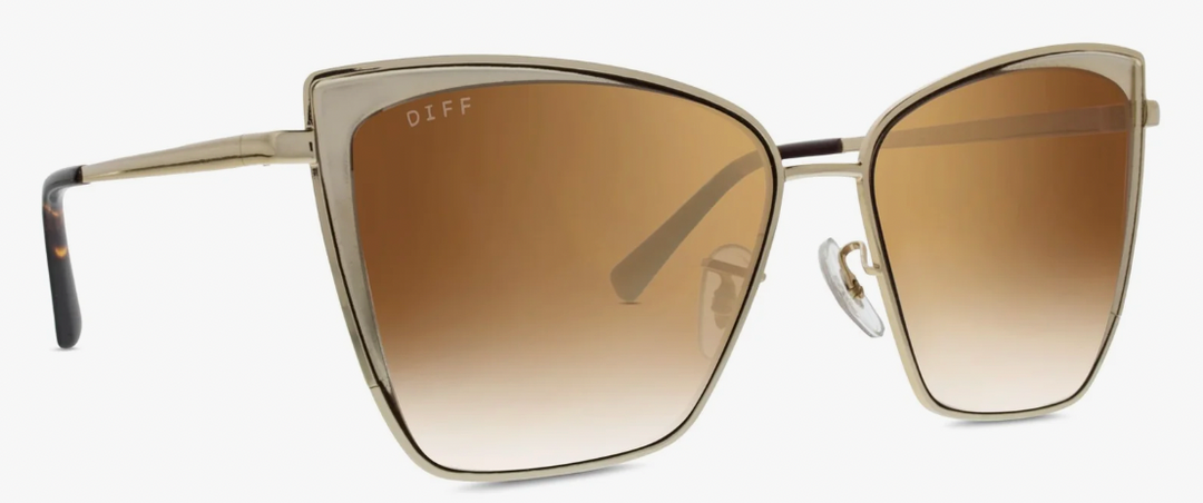 DIFF- Becky Gold + Flash Brown Sunglasses