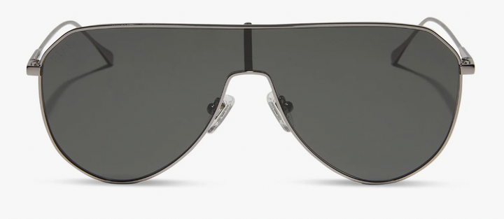 DIFF- Dash Shield Gunmetal + Grey Sunglasses