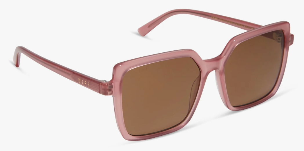DIFF- Esme Guava + Brown Sunglasses