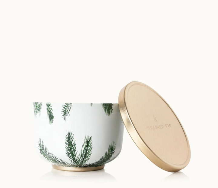 Frasier Fir Candle Tin with Gold Lid
