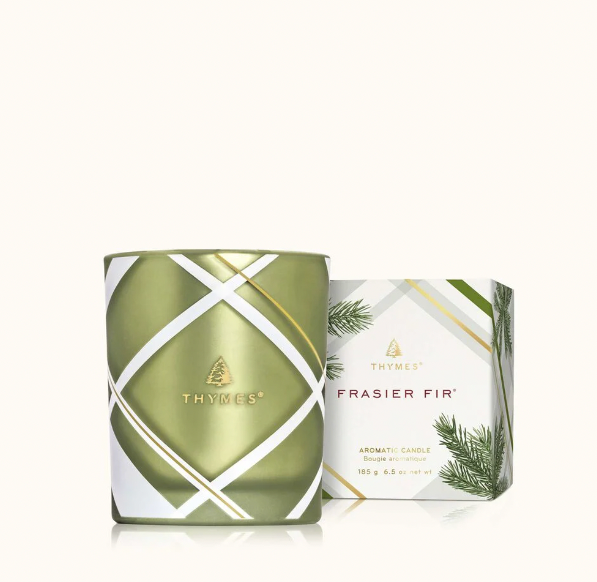 Frasier Fir Frosted Plaid 6.5 oz Poured Candle