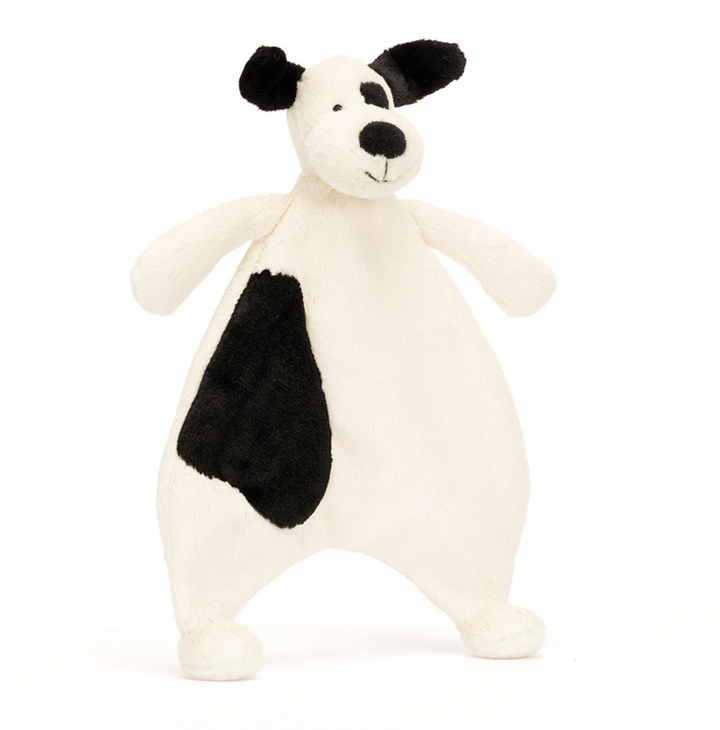 Bashful Black & Cream Puppy Comforter