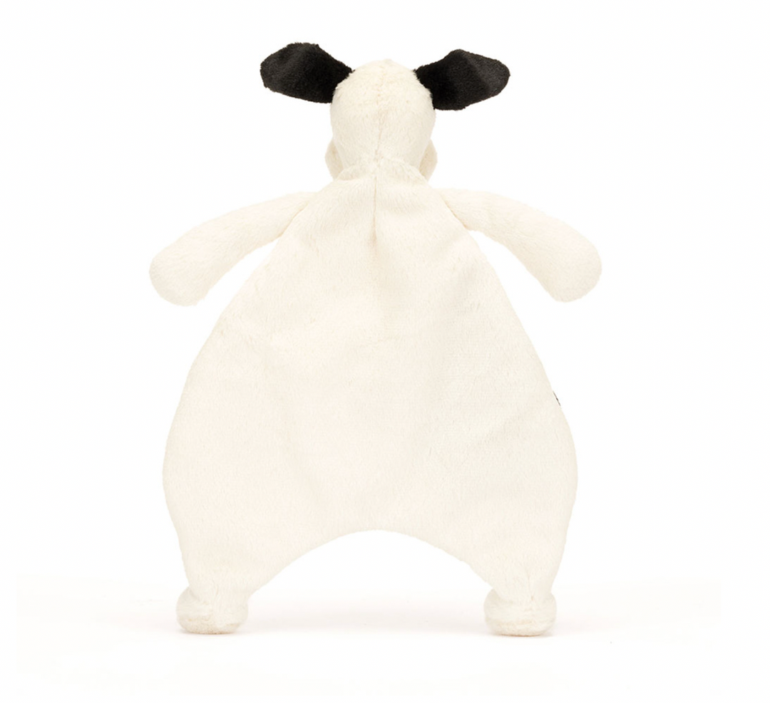 Bashful Black & Cream Puppy Comforter