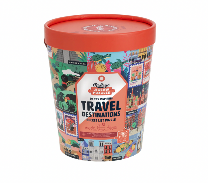 50 Awe-Inspiring Travel Destinations Bucket List Puzzle, 1000 piece
