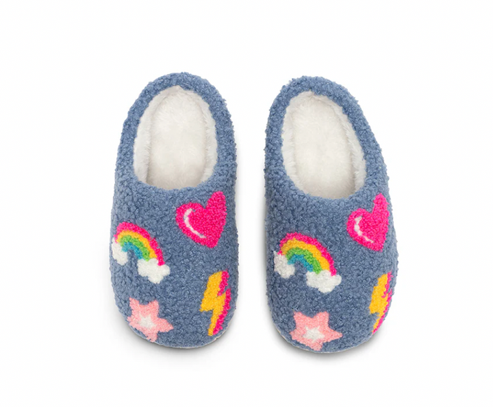 Kids Denim Patch Slippers