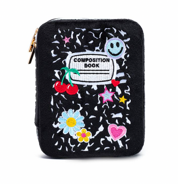 Composition Book Jewelry Zip Case
