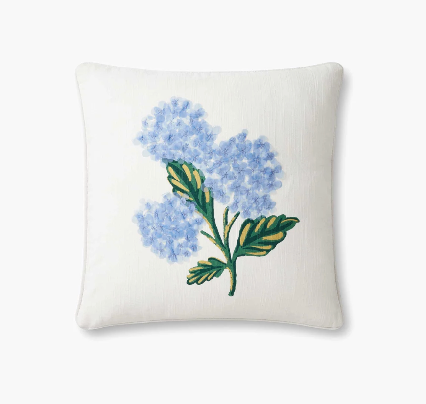 Hydrangea Bouquet Embellished Pillow