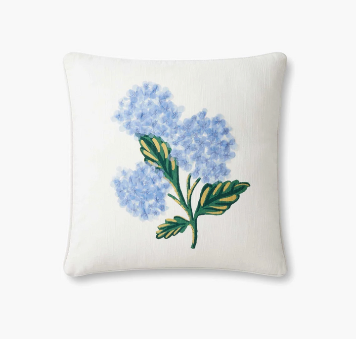 Hydrangea Bouquet Embellished Pillow