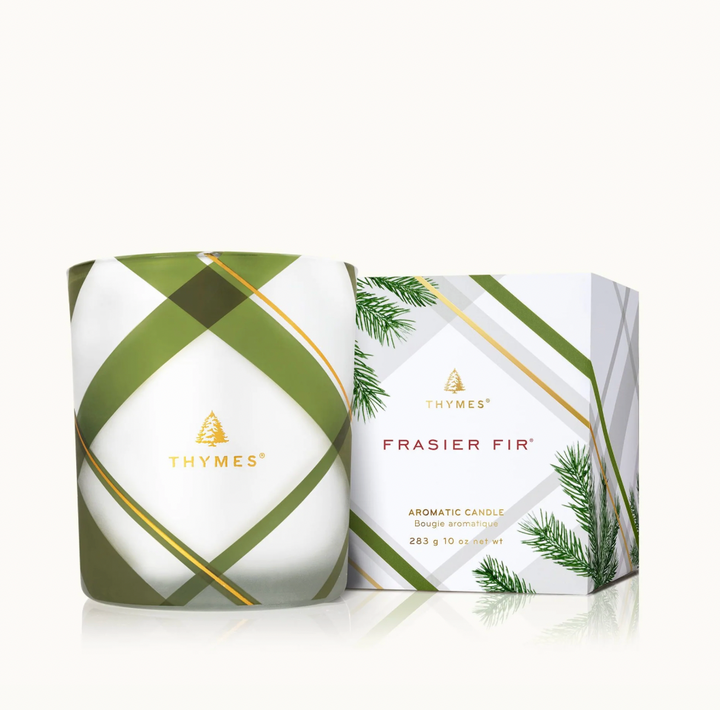 Frasier Fir Medium Plaid Candle, 10oz