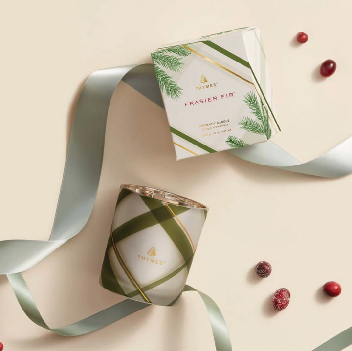 Frasier Fir Medium Plaid Candle, 10oz