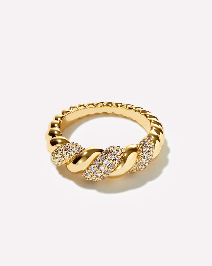 Rope Pave Ring