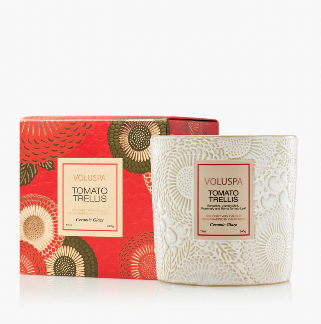 Tomato Trellis Ceramic Luxe Classic Candle