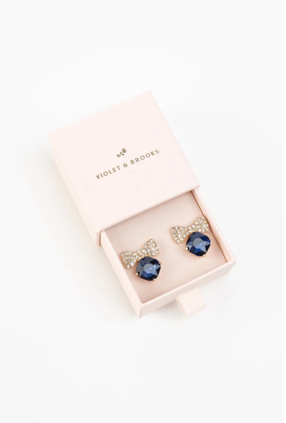 Bow Tie Crystal Post Earrings