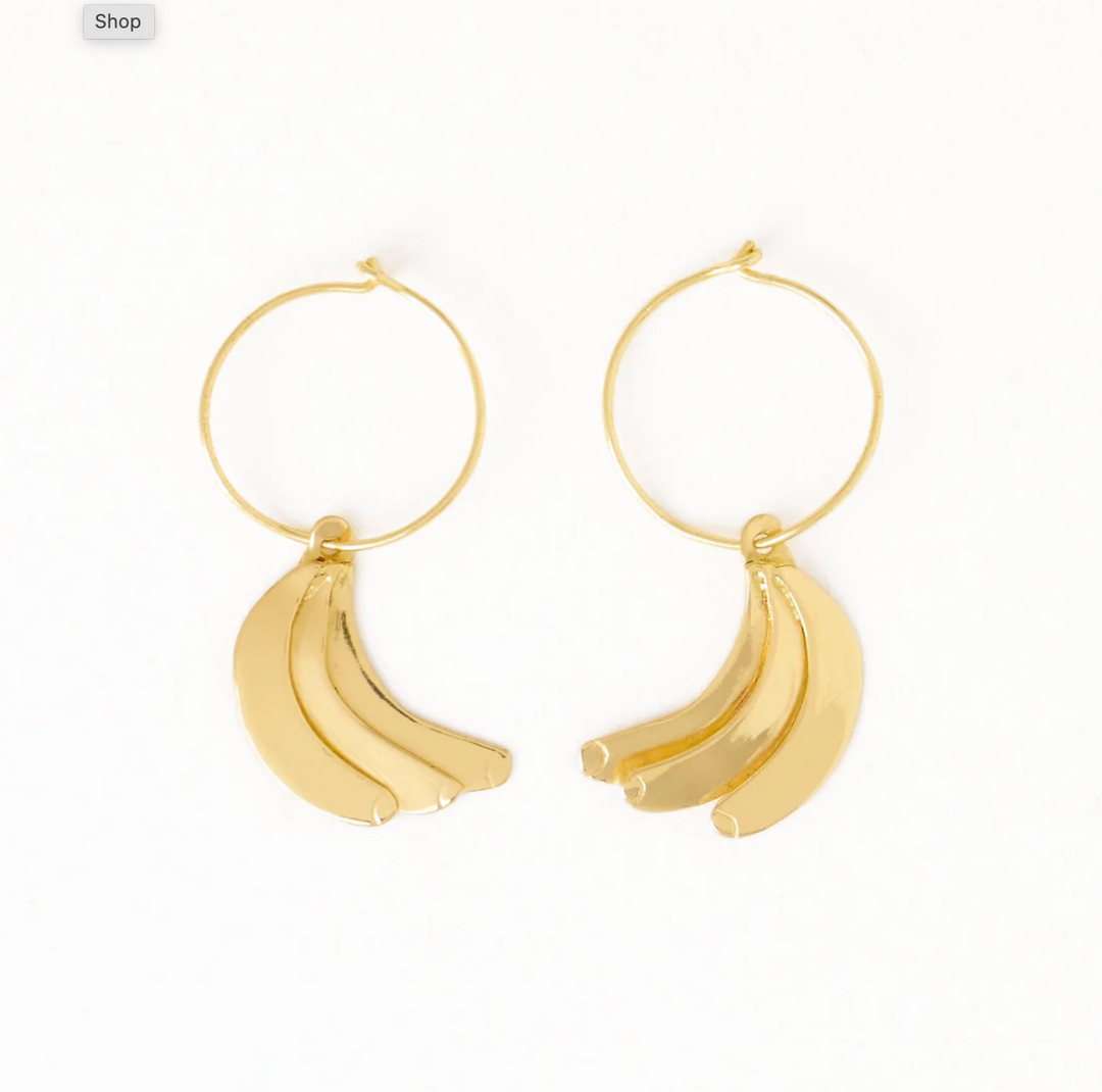 Loretta Hoop Earrings Brass