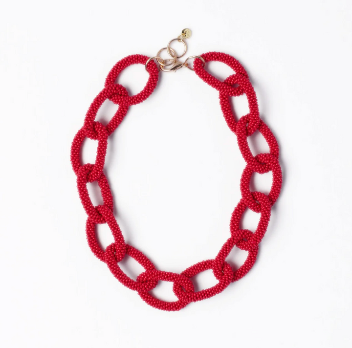 Jenna Chain Link Beaded Necklace